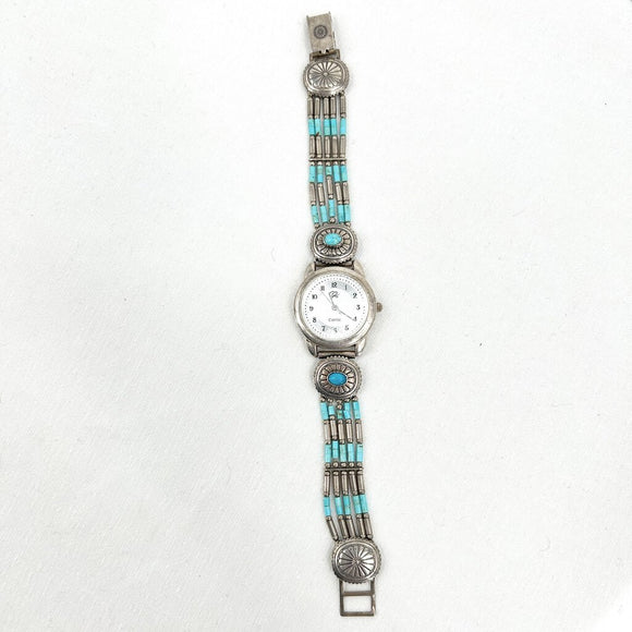 Turquoise Shield Watch Sterling Silver Signature Carolyn Pollack