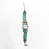 Southwest Style Sterling Silver Turquoise Heart Watch Jewelry
