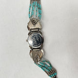 Southwest Style Sterling Silver Turquoise Heart Watch