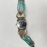 Southwest Style Sterling Silver Turquoise Heart Watch Jewelry