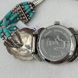 Southwest Style Sterling Silver Turquoise Heart Watch