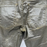 women Current Elliot Current /Elliott The Ankle Skinny Army Green Coated Jeans Women's Size 25/0 Green Pants 25/0