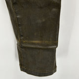 women Current Elliot Current /Elliott The Ankle Skinny Army Green Coated Jeans Women's Size 25/0 Green Pants 25/0