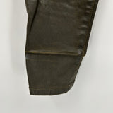 women Current Elliot Current /Elliott The Ankle Skinny Army Green Coated Jeans Women's Size 25/0 Green Pants 25/0