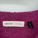 women Sleeping On Snow Lavinia Alpaca Wool Blend Fuschia Sweater M