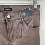 Express NWT Mid Rise Metallic Coated Skyscraper Jeans