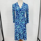 Lilly Pulitzer NWT Rozaline Wrap Dress Royal Purple Lil Kitty Dress M