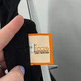 women Fridaze Ripple Tide Linen Pants Ankle Black Pants S