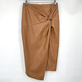 women Vici NWT Like Wow Vegan Leather Tan Skirt S