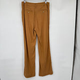 women Maeve - Anthro Linen Blend Wide Leg Button Fly Cedar Brown Pants 6