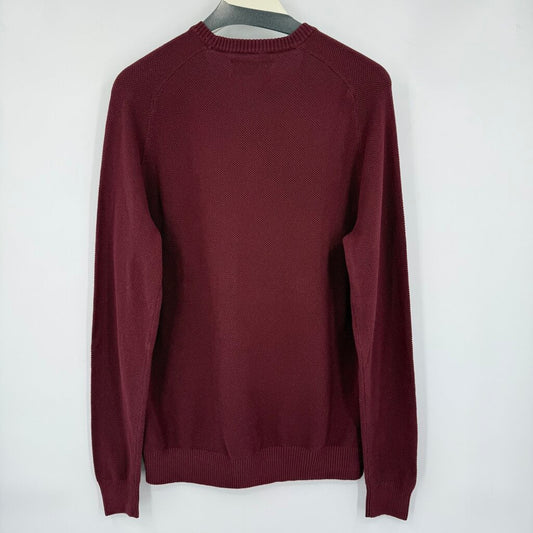 men Penguin Cotton Crew Maroon Sweater M