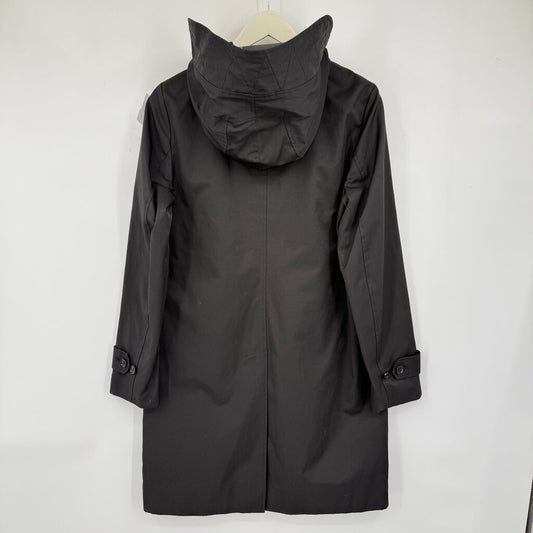 women Calvin Klein Water Resistant Hooded Raincoat Black Coat S