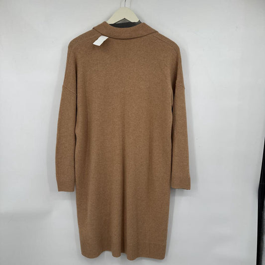 women Madewell Merino Blend Johnny Collar Camel Dress S