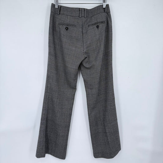 women J. Crew Wool Houndstooth Favorite Fit Trousers Taupe Black Pants 0
