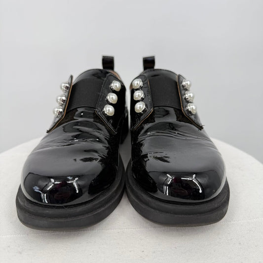 women Charles David Gent Leather Slip On Loafer Black Shoes 7