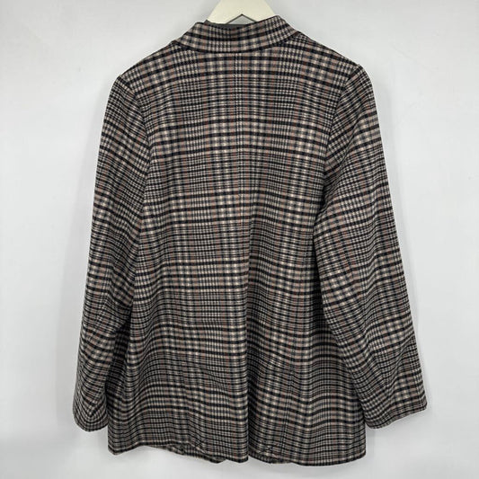 women Soft Surroundings Plaid Neutrals Jacket XL