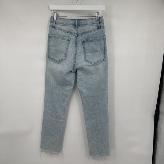 women Wild Fable Distressed High Rise Slim Straight Blue Jeans 4