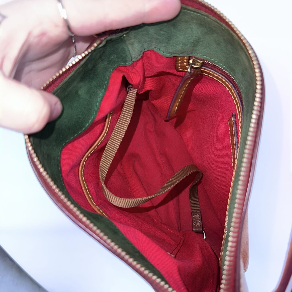 women Dooney & Bourke Florentine Allison Crossbody Natural Purse 8" H x 3" D x 8.5" L