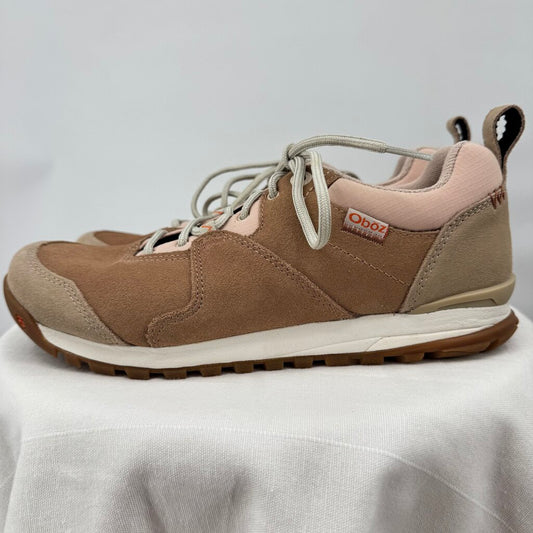 women Oboz Emma Low Hiking Shoes Peach Tan Shoes 8.5