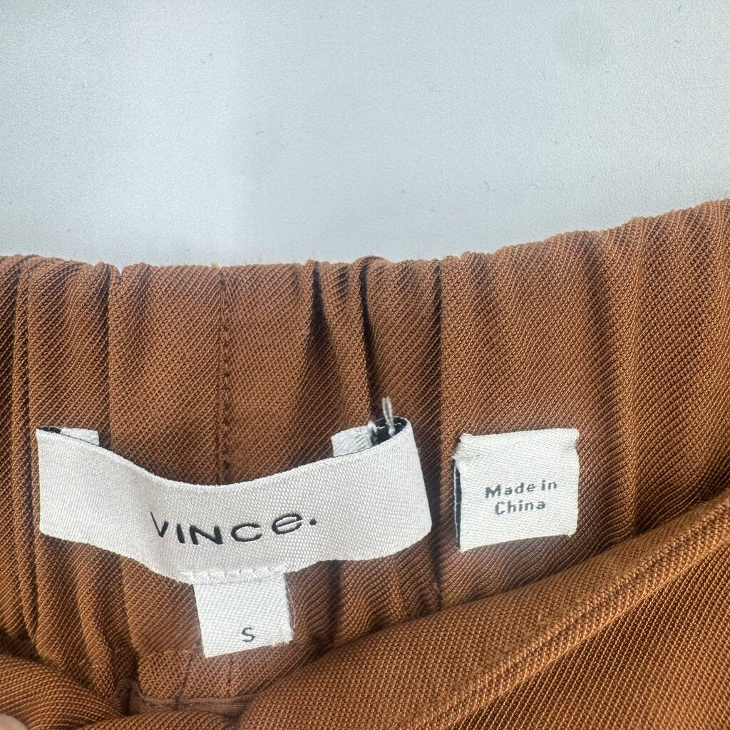 women Vince Ankle Length Trousers Brown Pants S