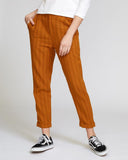 women RVCA Rvca Scout Striped Trouser Orange Cathay Spice 28/6 Orange Pants 28/6