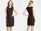 women Trina Turk Trina Turk Goodnight Black Tweed Sheath Dress 4 Black/Red/Blue Dress 4