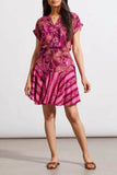 women Tribal Jeans NWT Warm Pink & Purple Daquiri Floral Dress by Tribal Jeans Small. Purple/Pink Dress S