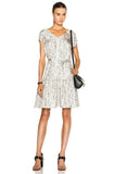 women Rag & Bone Rag & Bone Salem Crystal Rose Silk Twill Shift Dress Women's Size Small Cream and Black Dress S