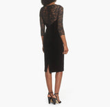 women Eliza J NWT Lace and Velvet Cocktail MSRP $148 Black Dress 16