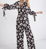 women Madewell Tie-Sleeve Jumpsuit in Winter Orchid MSRP $158 Black Pink White Jumpsuit/Romper S