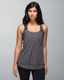 Lululemon Run Times Tank Black Heathered Gray Activewear 6