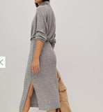 women Saturday Sunday Mariah Ribbed Knit Maxi Gray Dress XL
