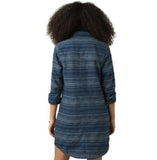 women Prana Dyri Shirt Dress Blue White Dress XL