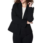 women Spanx Ponte Single Button MSRP $248 Blazer Black Jacket L
