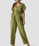 women Backcountry NWT Sleeveless Cotton Gauze Jumpsuit Calliste Green Jumpsuit/Romper L
