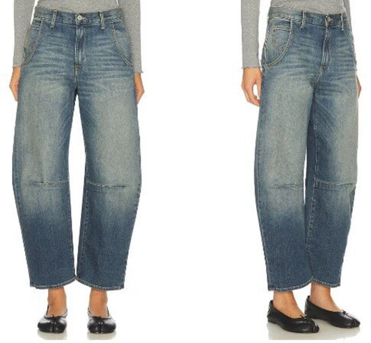 women Nili Lotan Emmerson Barrel Jean Classic Wash Jeans 27/4