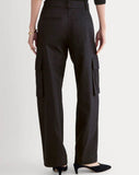 women Everlane NWT Wide-Leg Cargo Trouser in Buttersmooth Black Pants 6
