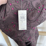 women Ann Taylor NWT Ann Taylor Brown Eyelet Lace Dress Size 4 Dress