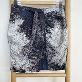 women Halston Halston Heritage Abstract Pixel Print Skirt sz 4 Gray Black Navy Skirt 4