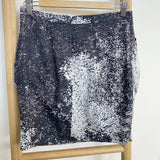 women Halston Halston Heritage Abstract Pixel Print Skirt sz 4 Gray Black Navy Skirt 4