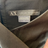 women Armani Exchange Armani Exchange Black Zebra Shimmer Cocktail Dress Size 0 Black Dress 0