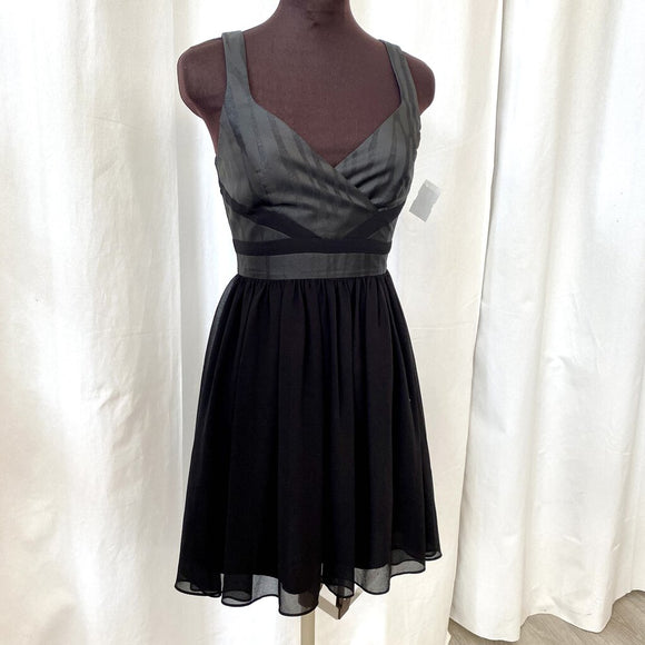 women Armani Exchange Armani Exchange Black Zebra Shimmer Cocktail Dress Size 0 Black Dress 0