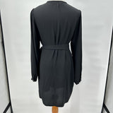 women Diane Von Furstenberg Diane Von Furstenberg Florina Black Silk Crepe Bead Mini Shift Dress Women's Size 4 black Dress 4/S