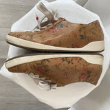 women Dansko Women's Dansko Floral Orli Leather Sneaker Brown 40/9.5 Tan/Multi Shoes 40/9.5