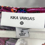 women Kika Vargas NWT Print Wrap Purple Top 3X