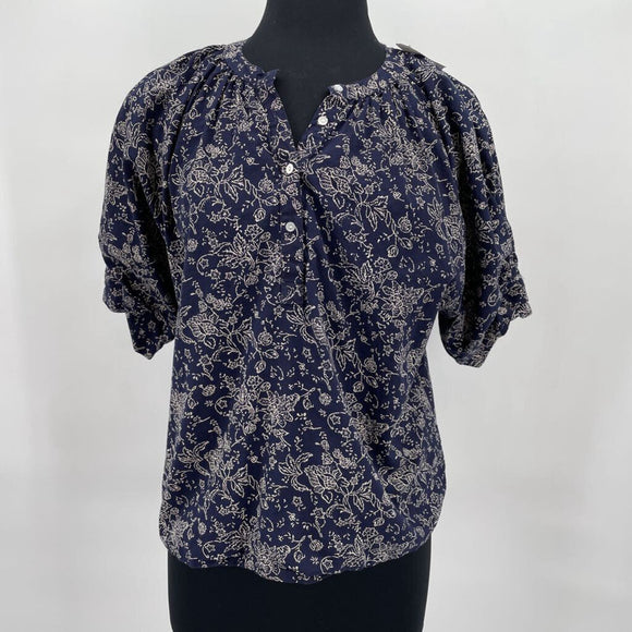 women WVN Print Navy Blue Top M