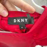 women DKNY NWT Satin Red Woven Top M