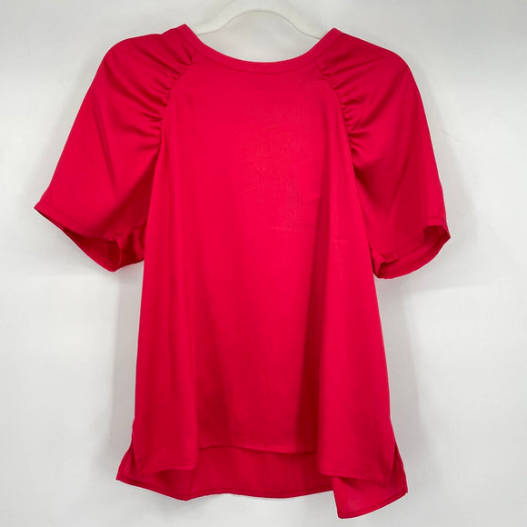 women DKNY NWT Satin Red Top M