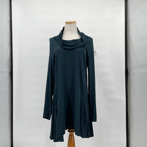 women Linnea Linnea Teal Cowl Neck Tunic Dress Size Small Dress