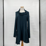women Linnea Linnea Teal Cowl Neck Tunic Dress Size Small Dress
